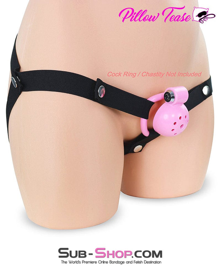 Chastity 3774DL  Black Nylon Chastity Holder Harness