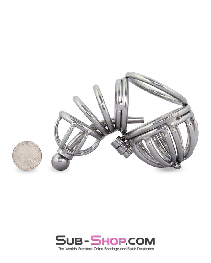 Chastity 3803M      Full Cock & Ball Cage Chastity with Urethral Sound