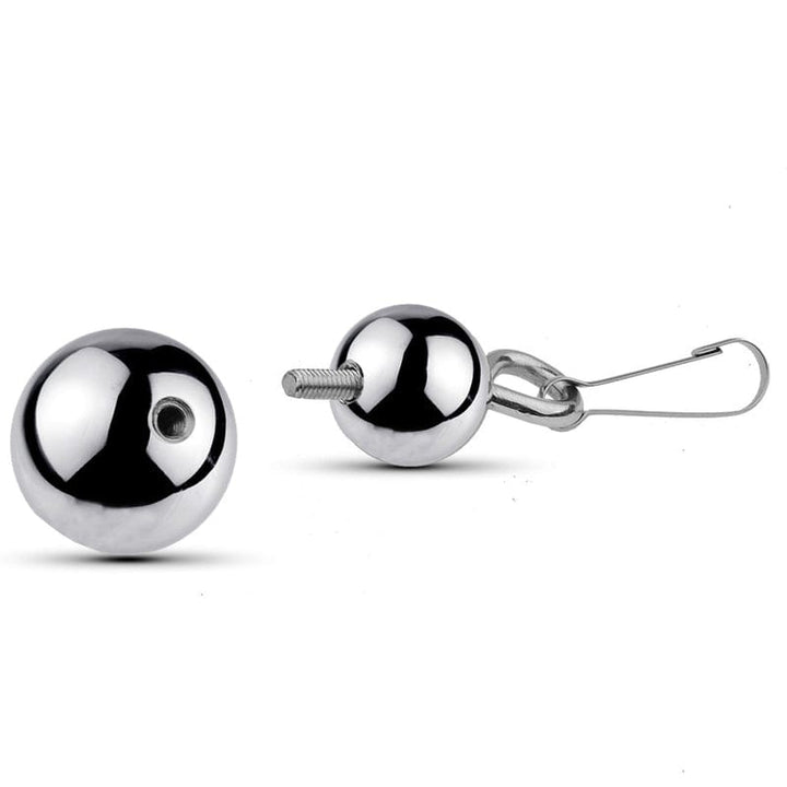 Cock & Ball Strap 0449M  CBT Ball Torture Adjustable Spiked Ring Device with Steel Ball Weights