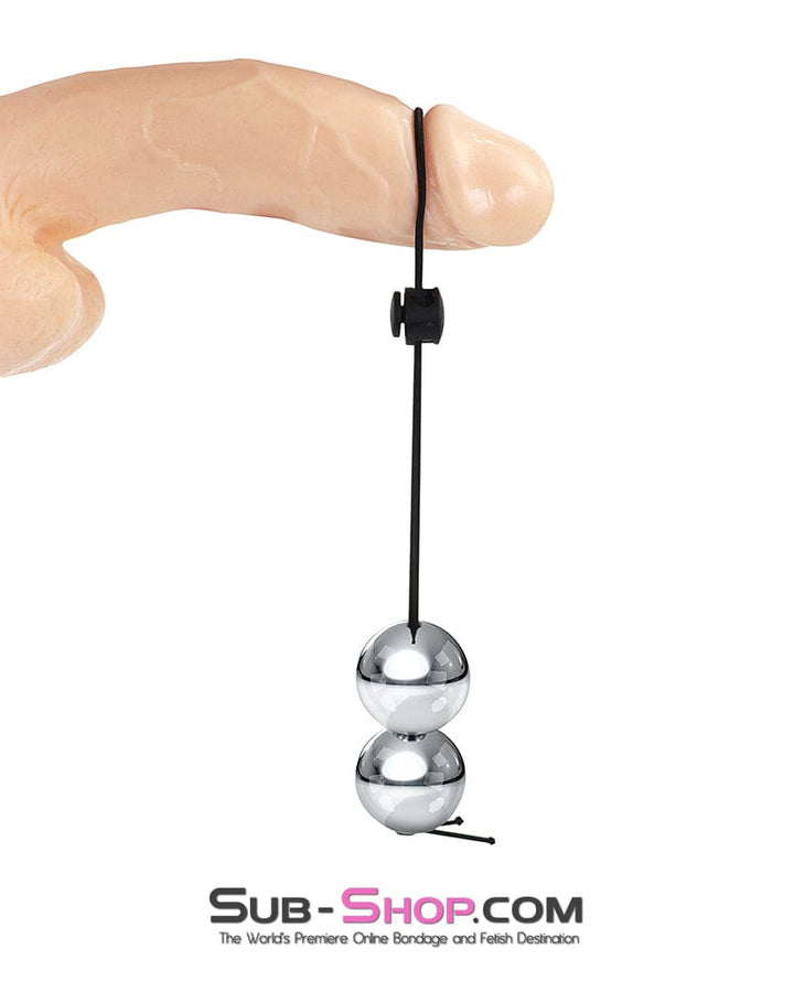 Cock & Ball Strap Medium - Two Weighted Balls 0233M  Weighted Male Pelvic Floor Trainer & Stamina Enhancer