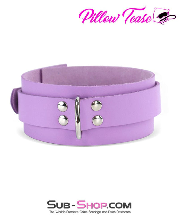 Collar 0585A      Purple Passion Leather Bondage Collar