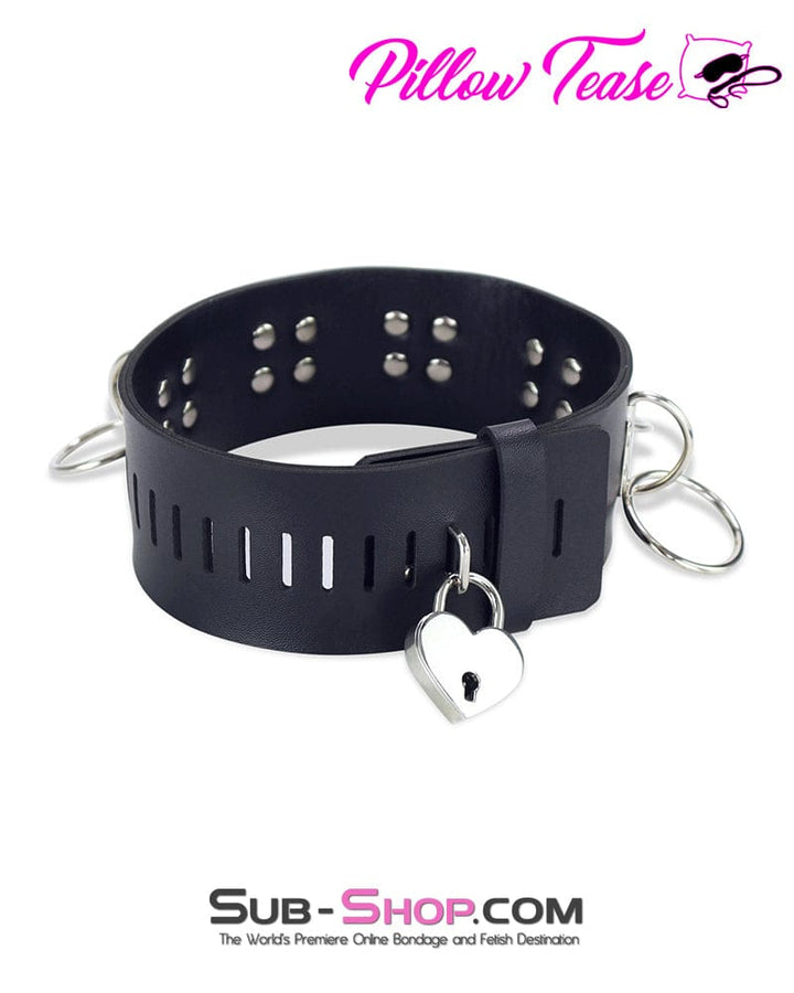 Collar 0714DL     5 Ring Bondage Slave Collar