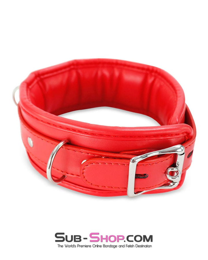Collar 2497MQ      Locking Padded Red Collar and Leash Set