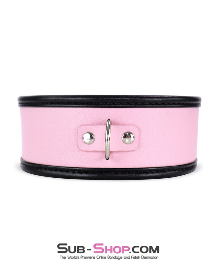 Collar 5711DL      Adoration Light Pink Padded Edge BDSM Training Collar