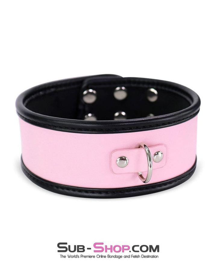 Collar 5711DL      Adoration Light Pink Padded Edge BDSM Training Collar