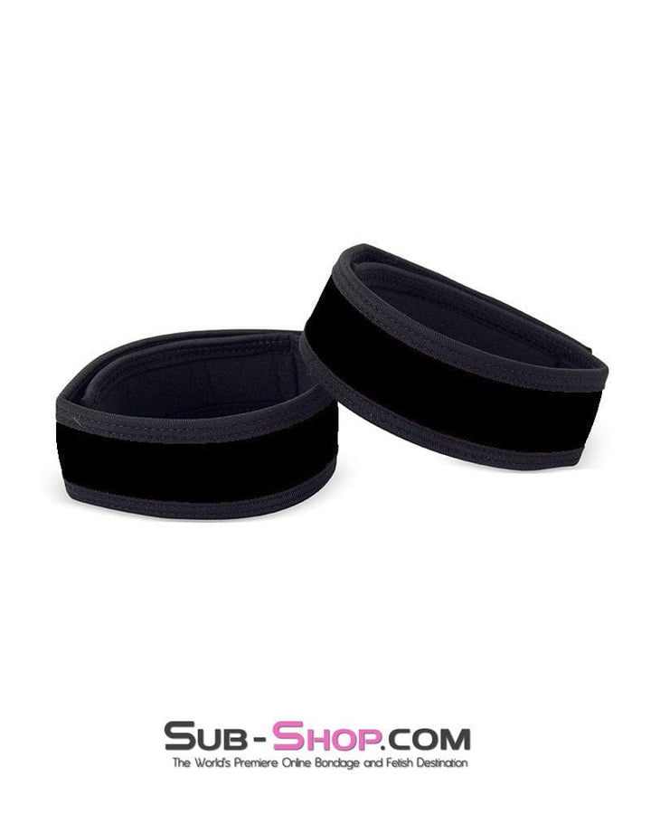 Cuffs 0801DL  Black Neoprene Velcro Quick Bondage Wrist or Ankle Binder Strap, Set of 2