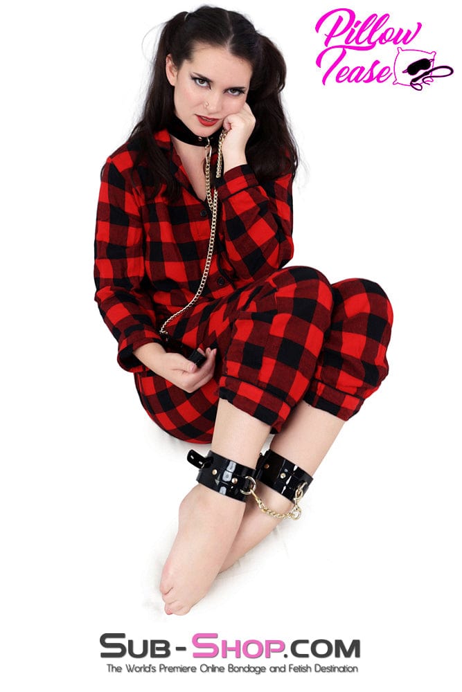 Cuffs 1343DL      Locking Patent Wrist or Ankle Bondage Cuffs