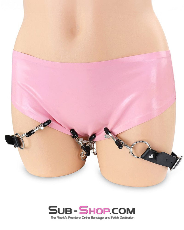 Cuffs 1762MQ      Pussy Spreader Thigh Cuffs with Pussy Clamps