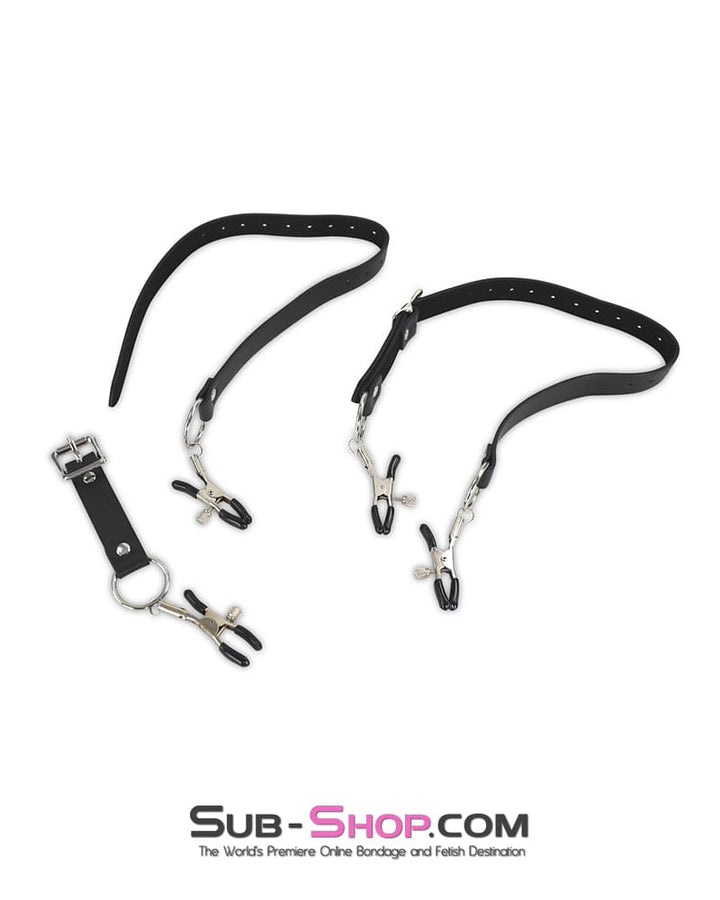 Cuffs 1762MQ      Pussy Spreader Thigh Cuffs with Pussy Clamps