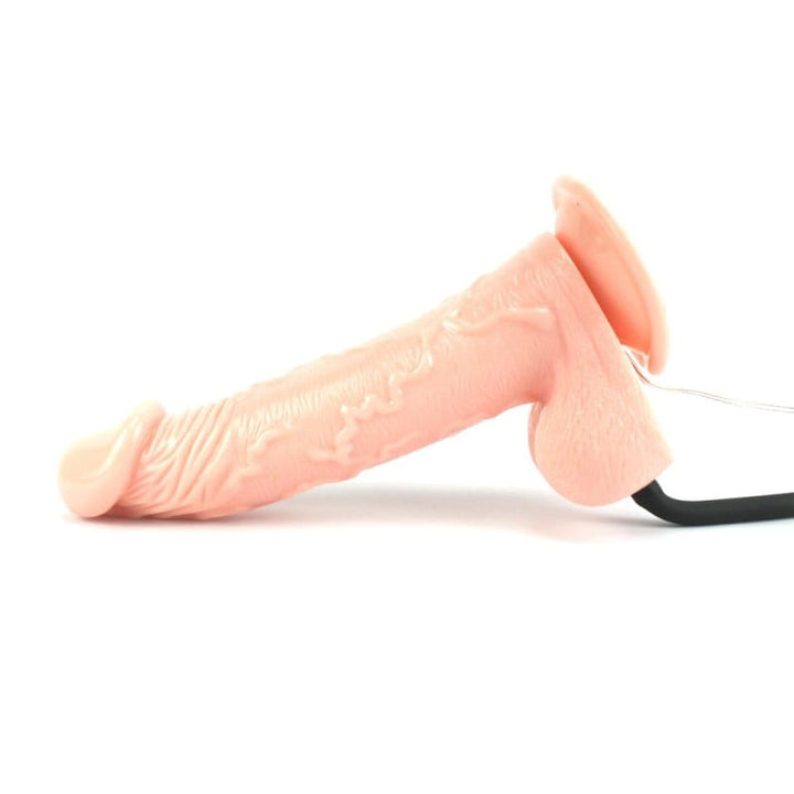 Dildo 0406M  Inflatable Vibrating 7 Inch Realistic Dildo with Balls