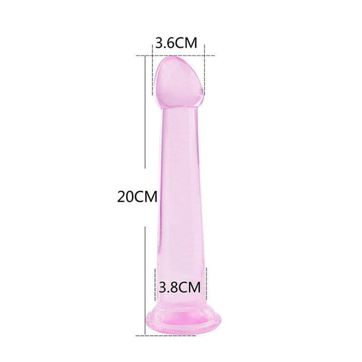 Dildo 0439M  Crystal Suction Cup Base Anal Dildo