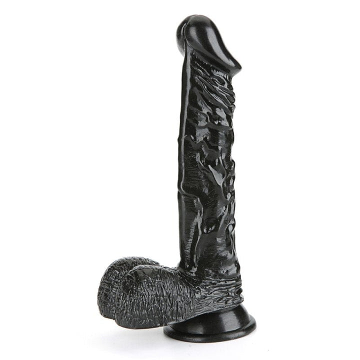 Dildo 9989M  Midnight Obsession BIG 8.85" Realistic Black PVC Dildo