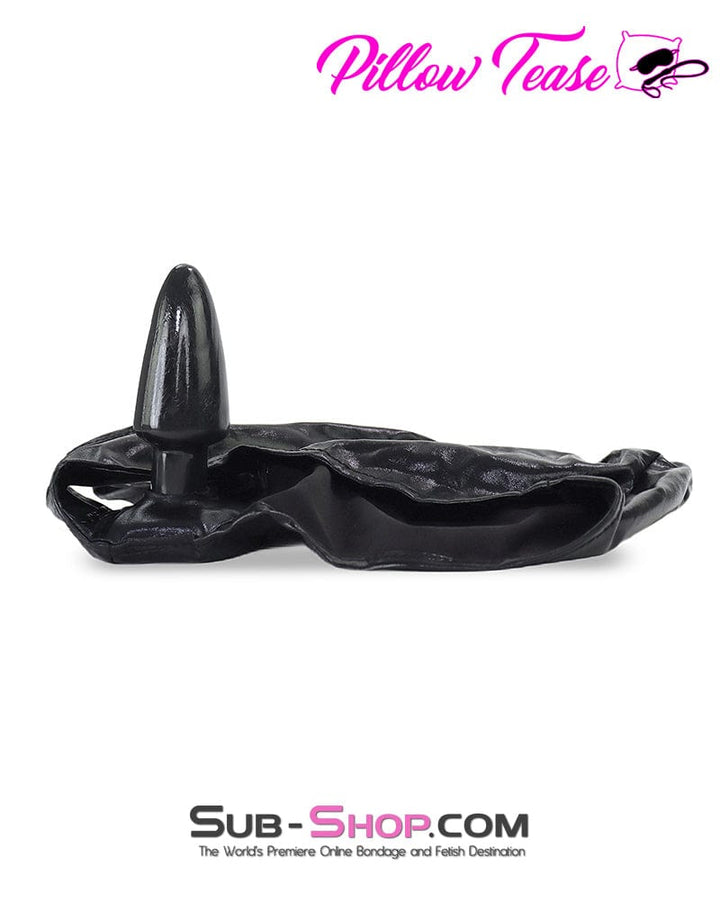 Dildo Panties 3499DL      Spandex Butt Plug Pants with Large Black Anal Plug