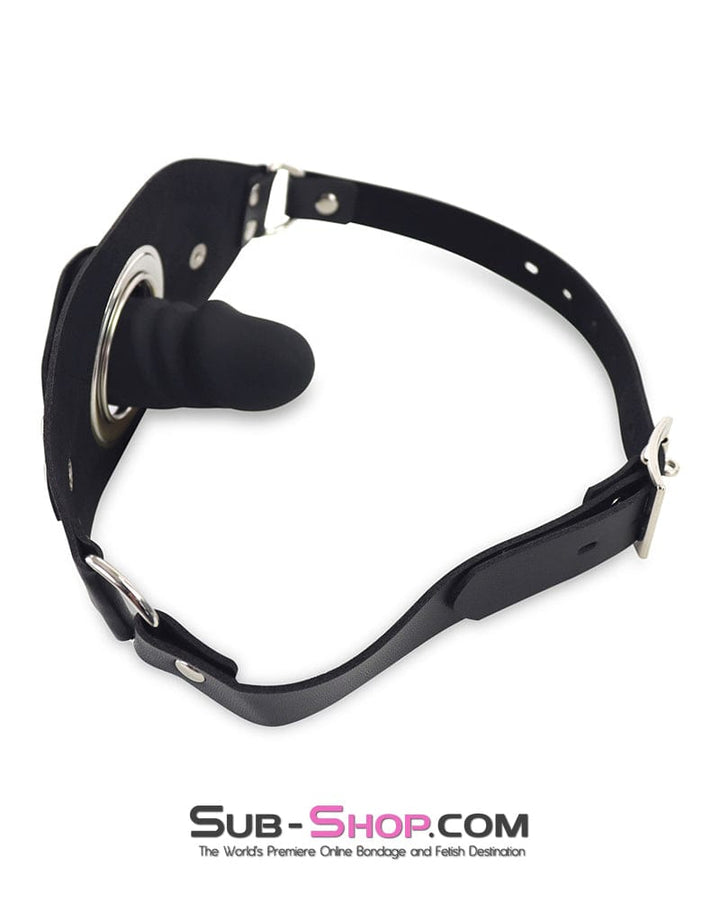 gag 0678DL  Open Ring Panel Penis Gag with Removable Silicone Dildo Gag
