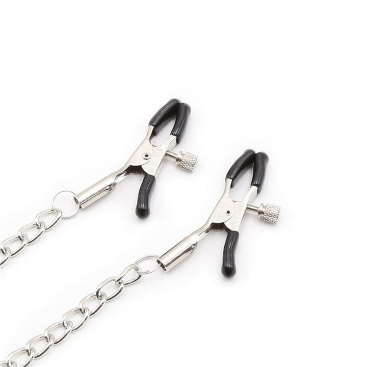 Gags 2225DL      Locking 2” Wide Black Silicone Comfort Ring Gag with Adjustable Nipple Clamps