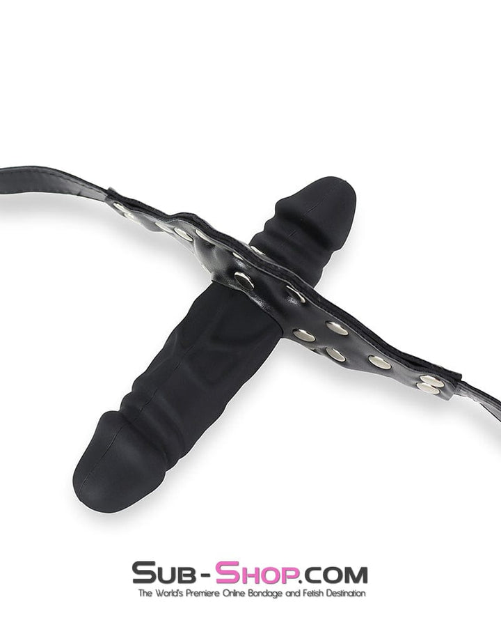 Gags 7196AE      Locking Double Penis Gag with Dildo Extension
