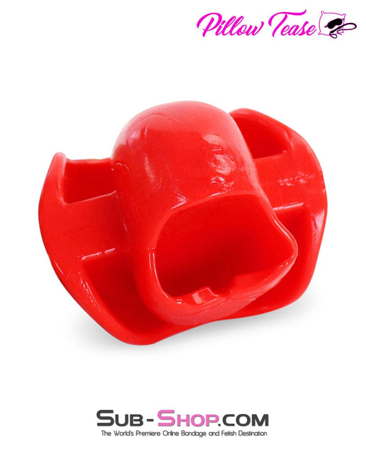 Gags 7391DL  Red Ultra Restrictive Muffling Mouth Bondage Block Gag