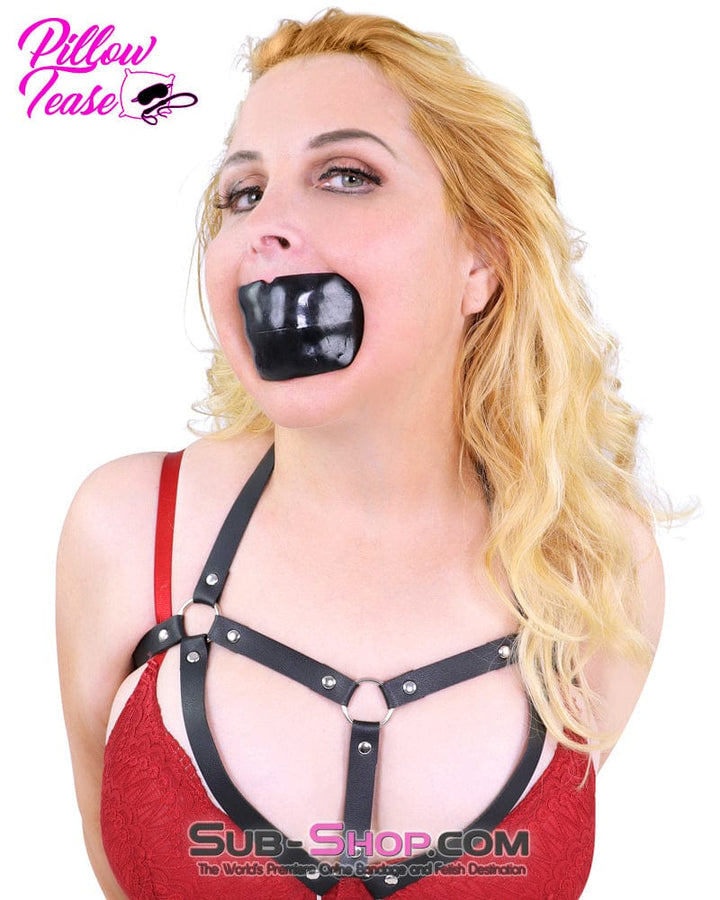 Gags 8745DL      Black Ultra Restrictive Muffling Mouth Bondage Block Gag