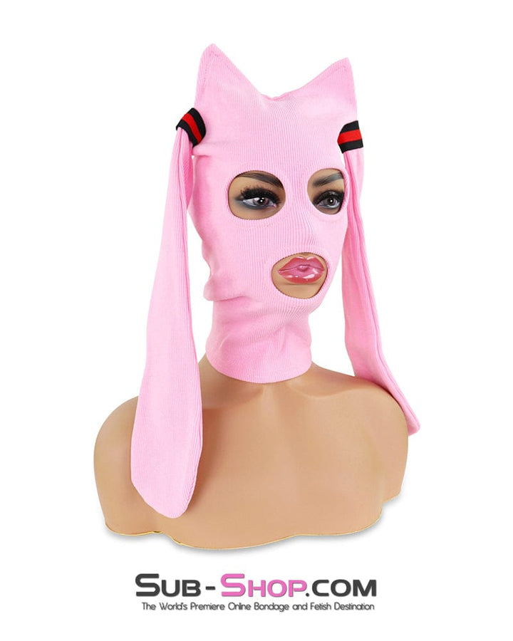 Hoods 0330AE  Pink Bunny Knit Hood with Long Bunny Ears