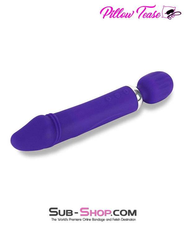Massager 7892M      Dual Motor 12 Function Waterproof Wand Massager with Dildo Head