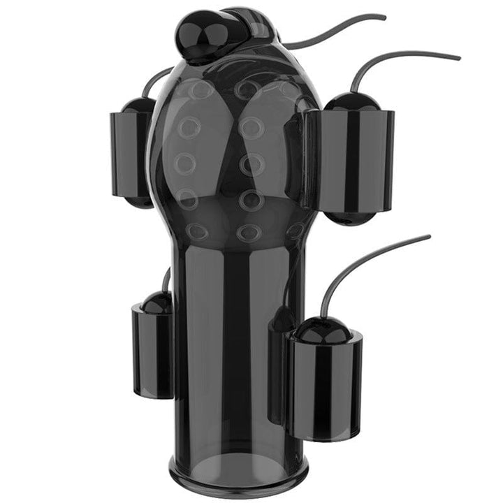 Masturbator 0341M  20 Function Penis Trainer Masturbator Sleeve with 5 USB Vibrating Bullets