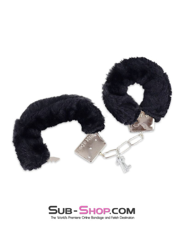 MEGA Deal 0792P      Beginner Furry Lover’s Cuffs, Black - LAST CHANCE - Final Closeout!
