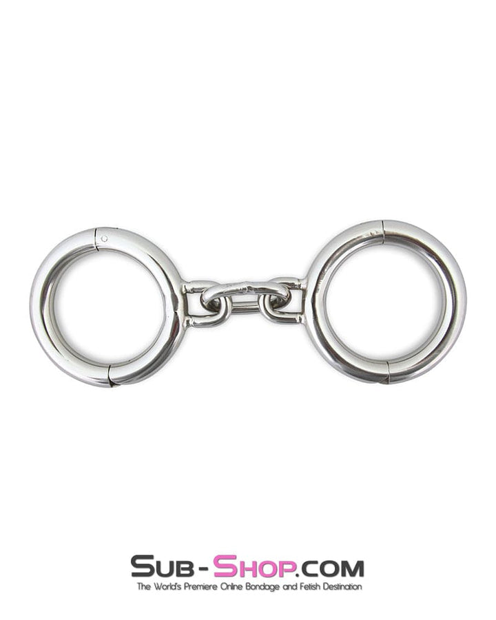Steel Bondage 7343M      Heavy Bondage Stainless Steel Wrist Manacles, Large / Extra Large