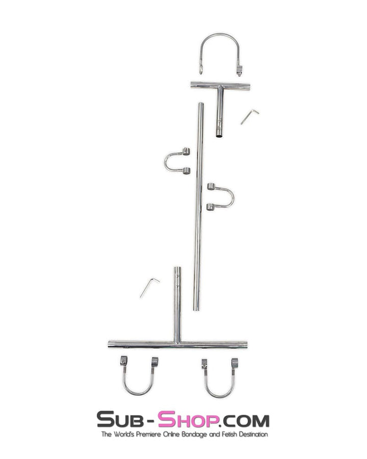 Steel Bondage 9348DL  Steel Bondage Frame with Movable Collar, Wrist and Ankle Cuffs
