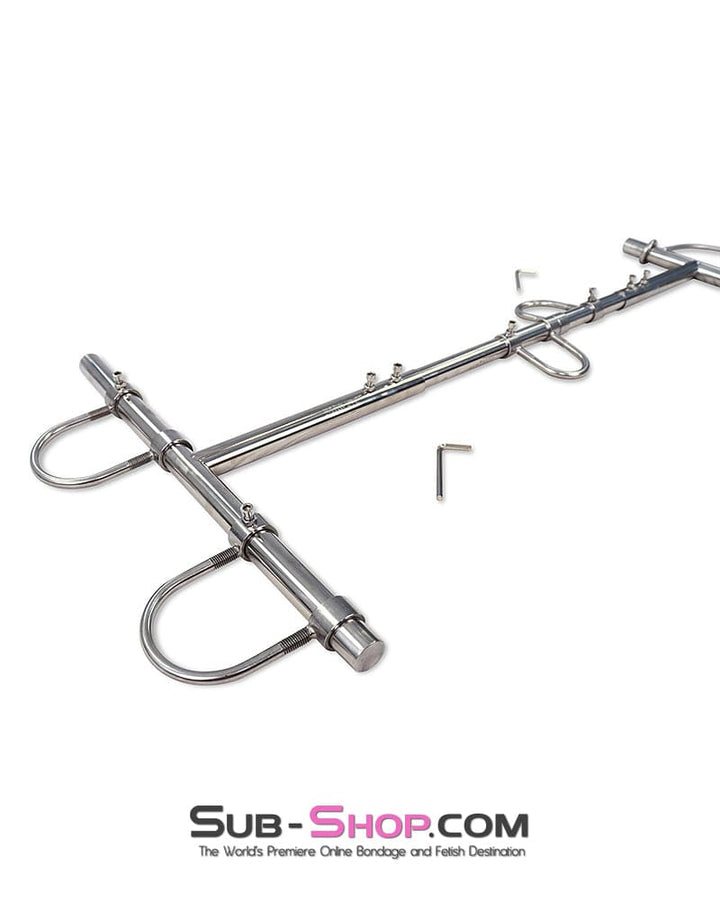 Steel Bondage 9348DL  Steel Bondage Frame with Movable Collar, Wrist and Ankle Cuffs