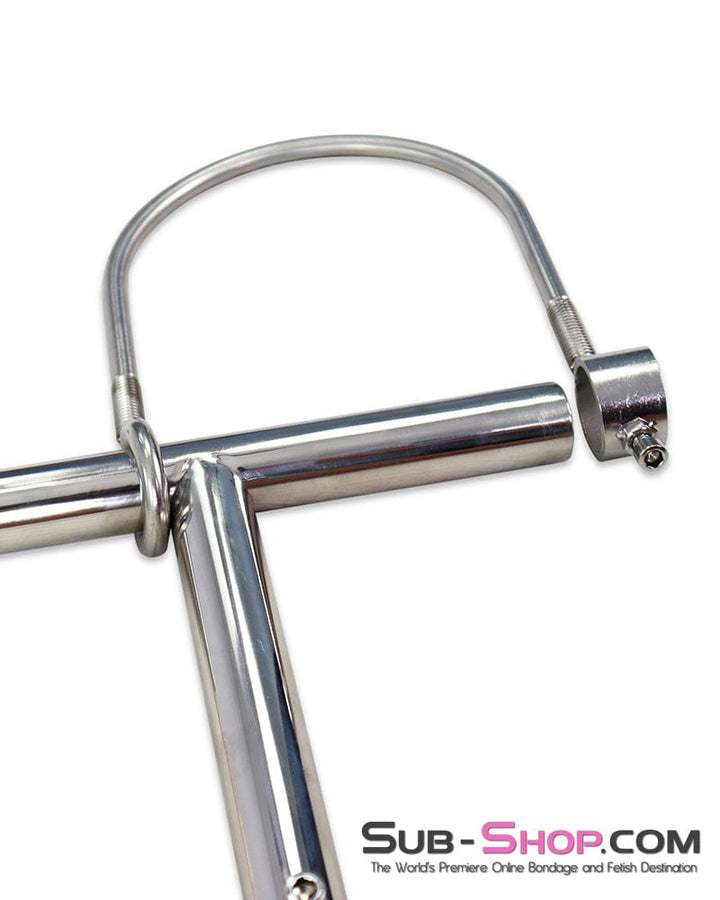 Steel Bondage 9348DL  Steel Bondage Frame with Movable Collar, Wrist and Ankle Cuffs