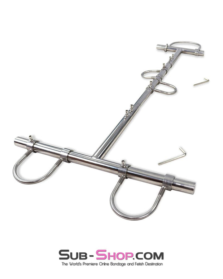 Steel Bondage 9348DL  Steel Bondage Frame with Movable Collar, Wrist and Ankle Cuffs