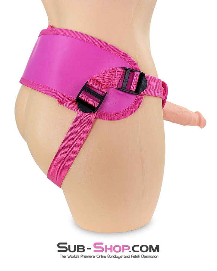 Strap-On Harness 1805DL      Pink Comfort Strap-On Harness with 6.5" Realistic Suction Cup Dildo