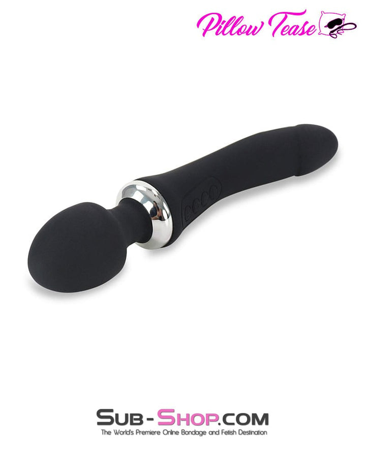 Vibrators 7805M      Dual Motor 12 Function Double Penetration Heating Silicone Wand Vibrator