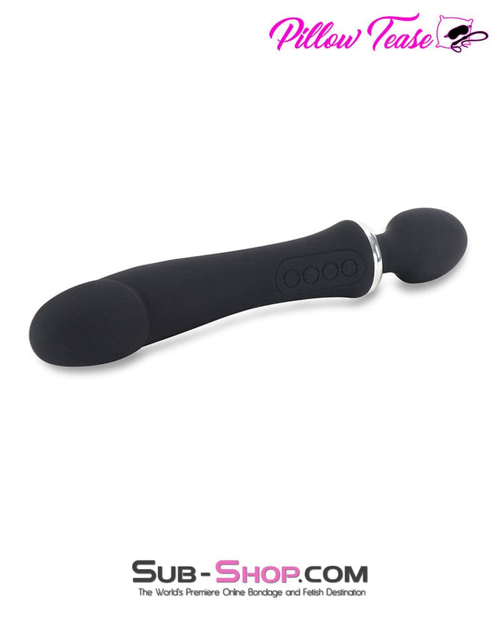 Vibrators 7805M      Dual Motor 12 Function Double Penetration Heating Silicone Wand Vibrator