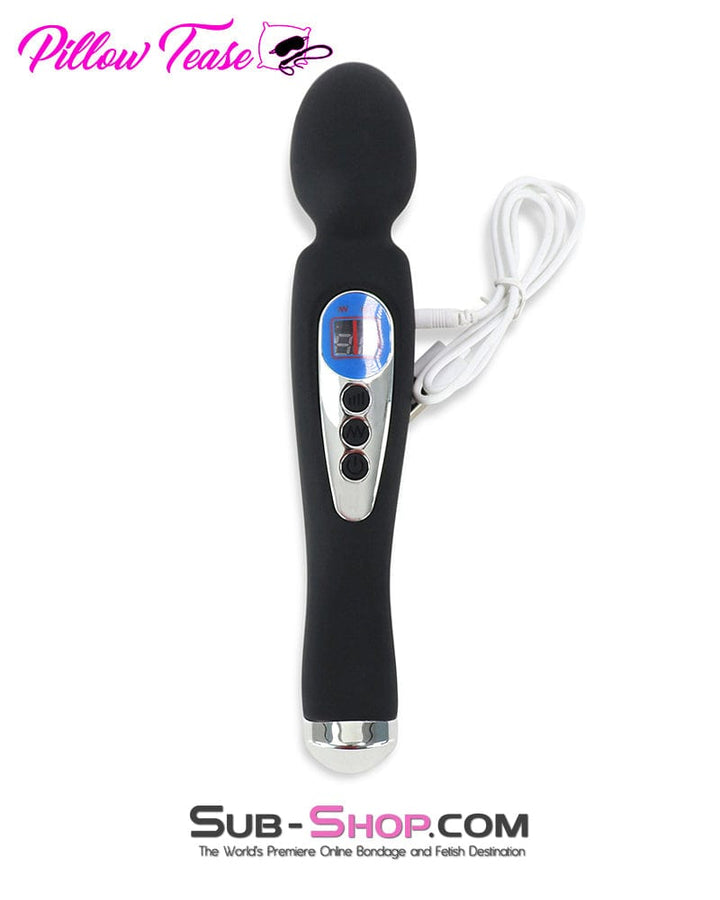 Vibrators 9942M      9 Function with 8 Speeds Silicone Waterproof Rechargeable LCD Wand Vibrator