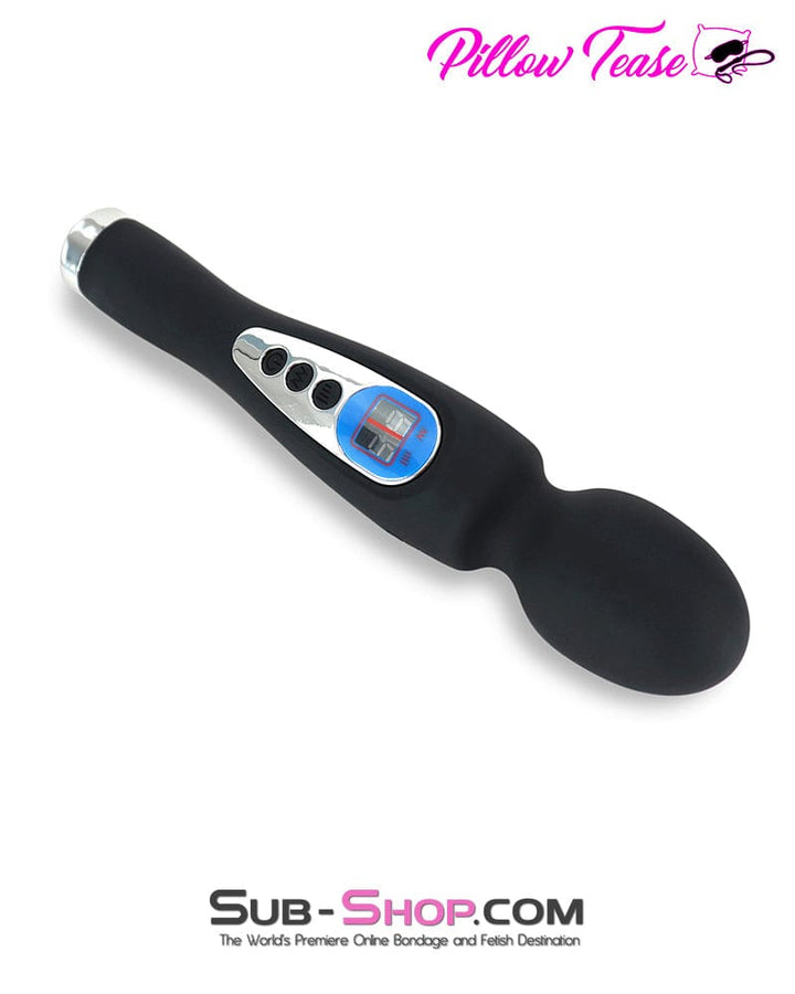Vibrators 9942M      9 Function with 8 Speeds Silicone Waterproof Rechargeable LCD Wand Vibrator