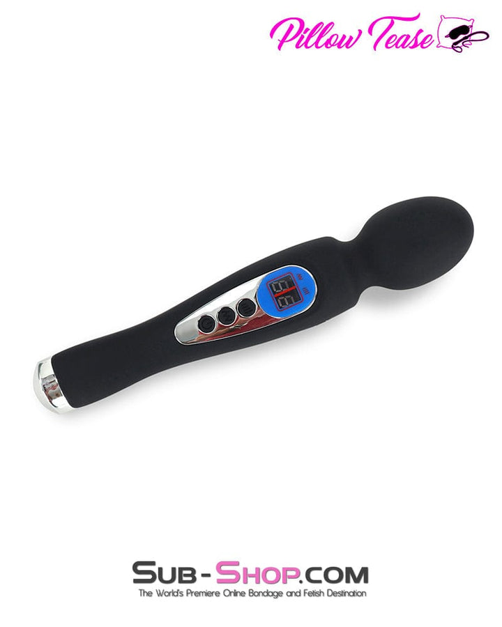 Vibrators 9942M      9 Function with 8 Speeds Silicone Waterproof Rechargeable LCD Wand Vibrator
