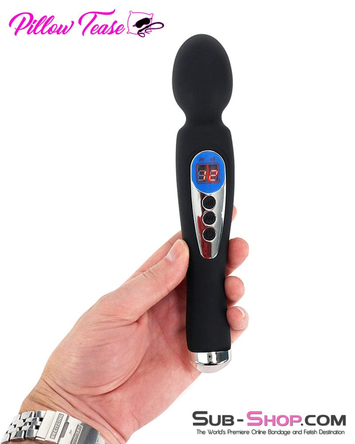 Vibrators 9942M      9 Function with 8 Speeds Silicone Waterproof Rechargeable LCD Wand Vibrator