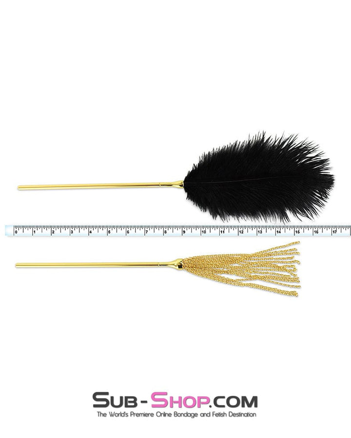 Whip 9921DL  Luxe Gold Handled Feather Edger and Chain Mini Whip Set