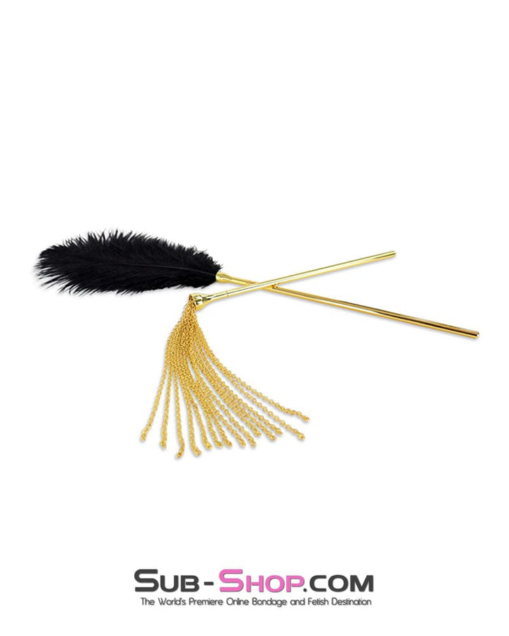 Whip 9921DL  Luxe Gold Handled Feather Edger and Chain Mini Whip Set