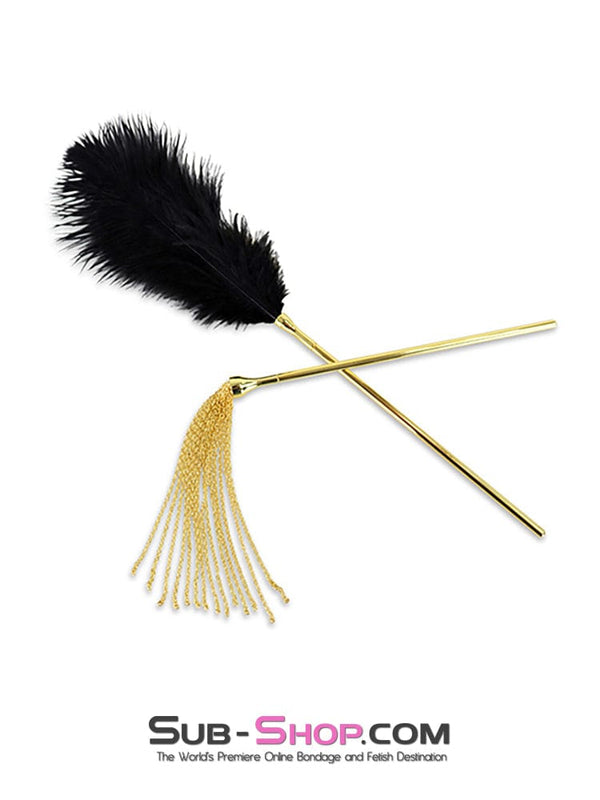 Whip 9921DL  Luxe Gold Handled Feather Edger and Chain Mini Whip Set