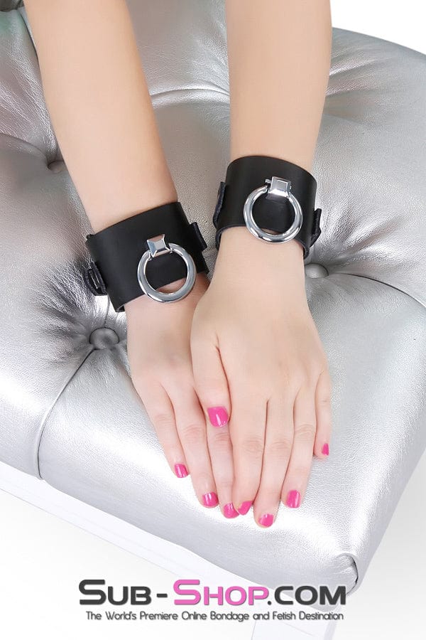 Wrist and Ankle Bondage 7201A      Black Tie-Up Affair Deluxe Wrist Bondage Cuffs