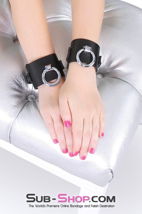 Wrist and Ankle Bondage 7201A      Black Tie-Up Affair Deluxe Wrist Bondage Cuffs