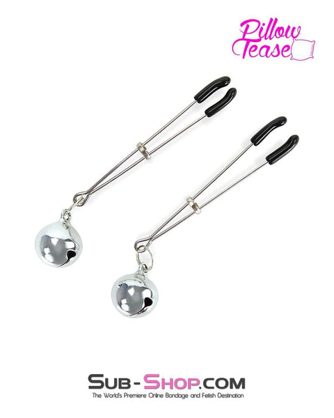 0174MQ      Belle of the Balls Tweezer Clamps with Jingle Bells Nipple Clamp   , Sub-Shop.com Bondage and Fetish Superstore