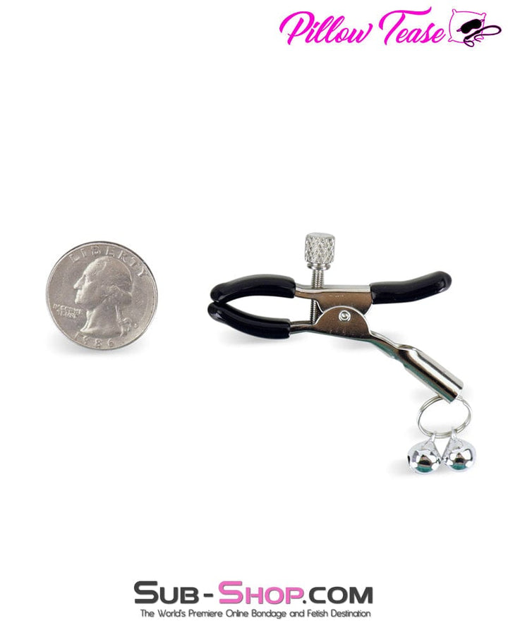 0360M <b>BOGO!</b> Silver Bells Jingling Jiggling Nipple Clamps Nipple Clamp , Sub-Shop.com Bondage and Fetish Superstore
