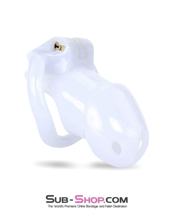 0374AE      Short Knight White High Security Locking Male Tease and Torment Chastity Device Chastity   , Sub-Shop.com Bondage and Fetish Superstore