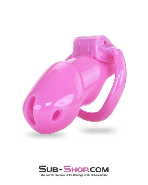 0395AE-SIS      Hot Pink Hussy High Security Sissy Chastity Tease and Denial Sensation Device Sissy   , Sub-Shop.com Bondage and Fetish Superstore