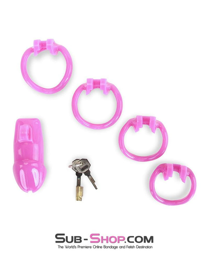 0395AE      Hot Pink Head High Security Male Chastity Sensation Device Chastity   , Sub-Shop.com Bondage and Fetish Superstore