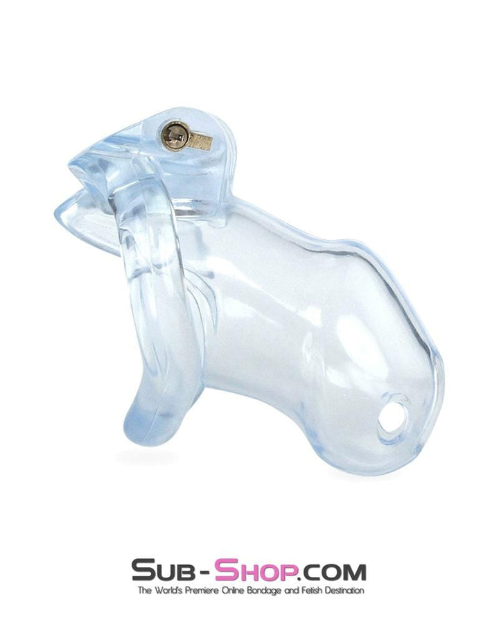 0398AE      Short Exposed in Chastity High Security Keyed Tumbler Locking Male Chastity with 4 Base Cock Ring Sizes Chastity   , Sub-Shop.com Bondage and Fetish Superstore