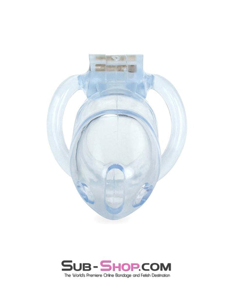 0398AE      Short Exposed in Chastity High Security Keyed Tumbler Locking Male Chastity with 4 Base Cock Ring Sizes - MEGA Deal MEGA Deal   , Sub-Shop.com Bondage and Fetish Superstore